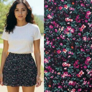 Aritzia Wilfred Terrasse Silk Mini Skirt Women's Size 2 Floral Print